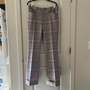 VINTAGE Plaid Slacks 60s/70s